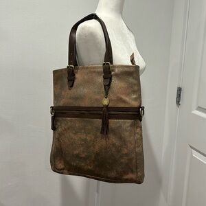 Crown vintage distressed tote